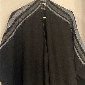 Michael Stars Black and Grey Wrap/Poncho/Shawl